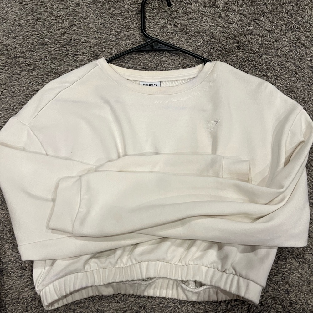 Gymshark Cream Cropped Sweatshirt